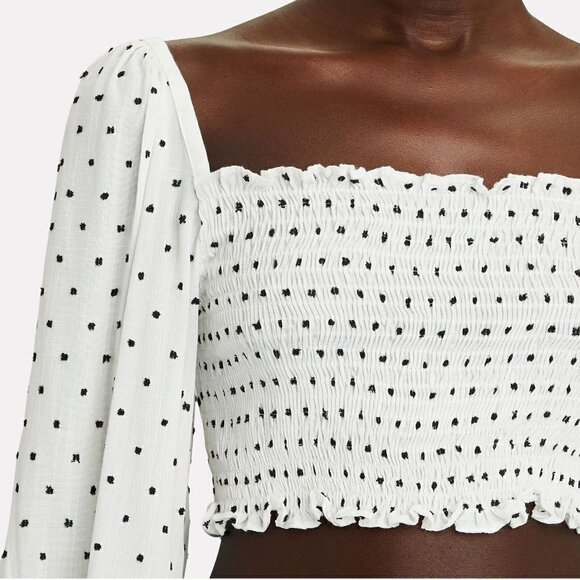 NWT Solid & Striped Remy Polka Dot Crop Top - Picture 5 of 15